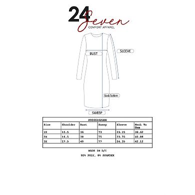 Plus Size 24Seven Comfort Apparel Side-Tie Faux-Wrap Mini Dress