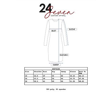 Plus Size 24Seven Comfort Apparel Ruffled Midi Skater Dress
