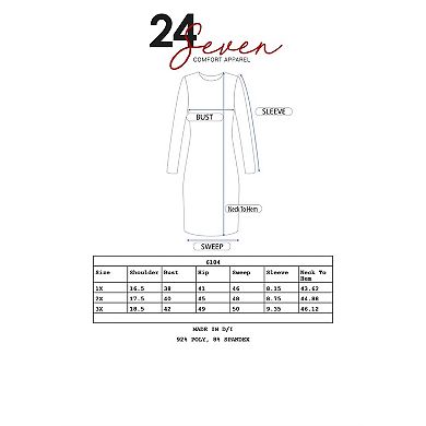 Plus Size 24Seven Comfort Apparel Faux-Wrap Midi Dress