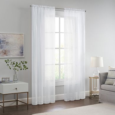 eclipse Livia Sheer Voile Rod Pocket Window Curtain Panel