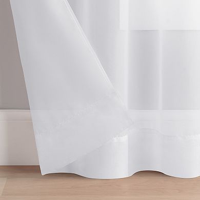 eclipse Livia Sheer Voile Rod Pocket Window Curtain Panel