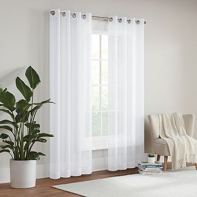 eclipse Livia Sheer Voile Grommet Window Curtain Panel