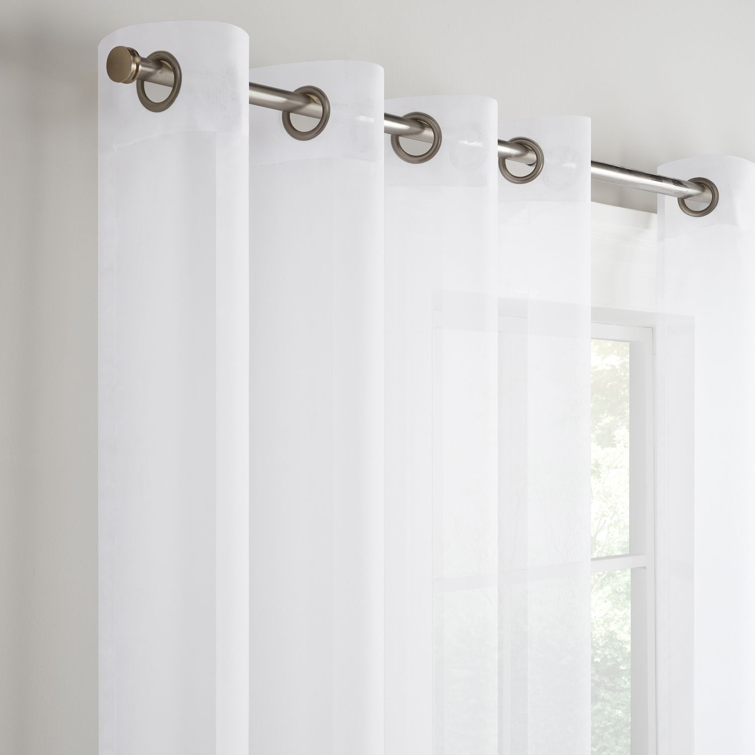 Eclipse Livia Sheer Rod Pocket 59 x 95 Curtain Panel in Terracotta
