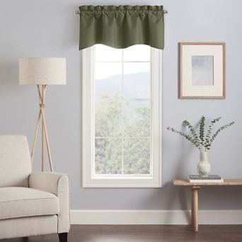 eclipse Kendall Textured Solid Scalloped Window Valance