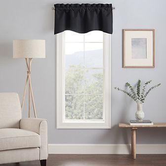 eclipse Kendall Textured Solid Scalloped Window Valance
