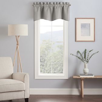 eclipse Kendall Textured Solid Scalloped Window Valance