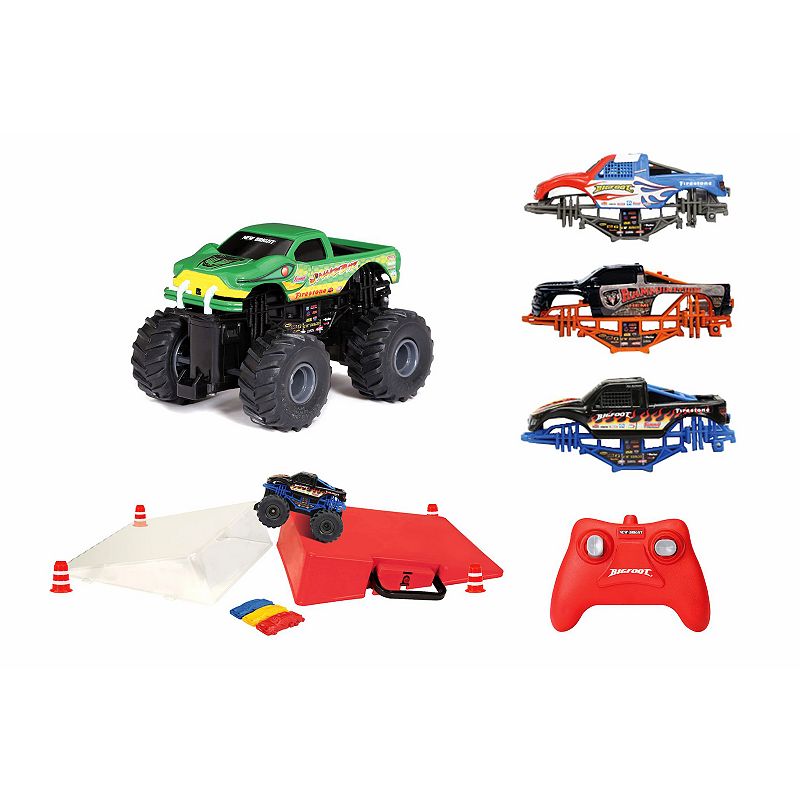 New Bright 1:43 Remote Control Monster Truck RC Car 4-in-1 Ramp Set, Multic