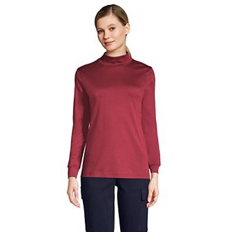 Petite Lands' End Supima Mockneck Top