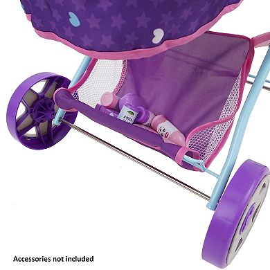 509 Crew Mermaid Doll Pram - Kids Pretend Play, Retractable Large Canopy