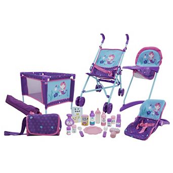 509 Crew Mermaid 21 pc Set: Doll Stroll n Play & Care Set