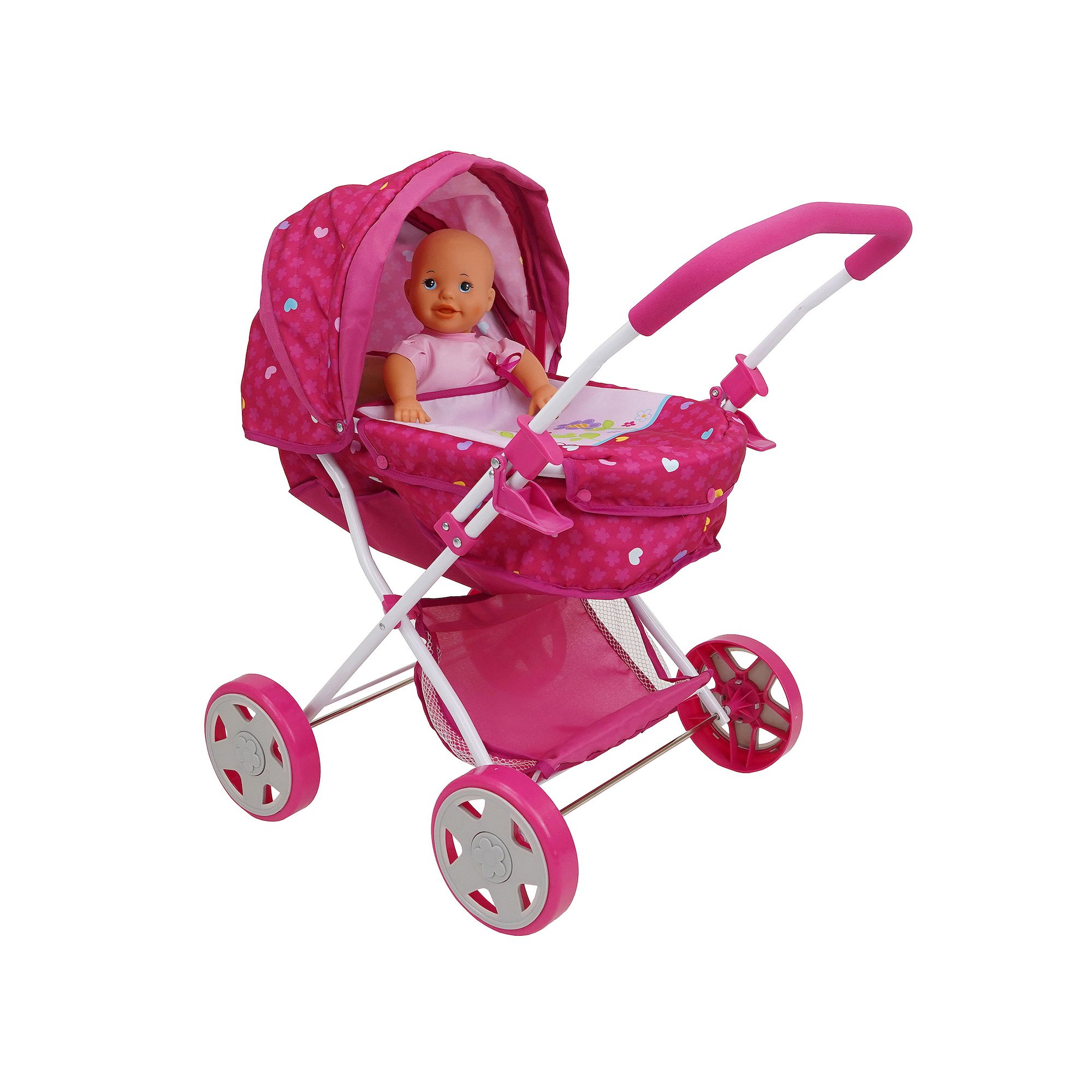 509 Crew Garden Pram N Doll Set - 14 Baby Doll & Folding Pram Set, Kids 
