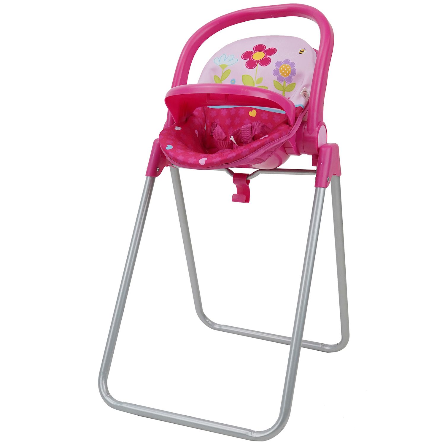 509 Crew Cotton Candy Doll Pram y Accesorios 8 Pieza, Silla de Alimentación y Maletín para Bebés de Juguetes, Edad 3