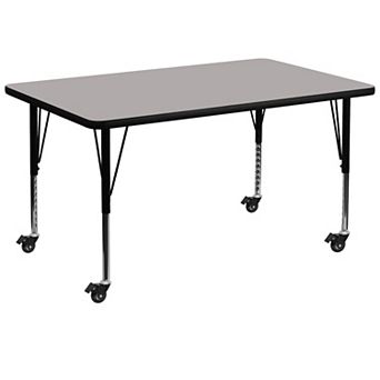 Emma and Oliver Mobile 36x72 Rectangle HP Laminate Preschool Activity Table