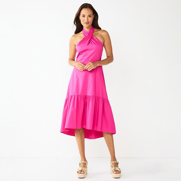 Women's Nine West Halter Midi Dress
