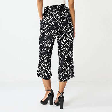 Women's Nine West Pull-On Wide-Leg Crop Pants