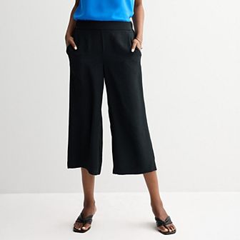 Women's Nine West Pull-On Wide-Leg Crop Pants