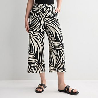 Women's Nine West Pull-On Wide-Leg Crop Pants