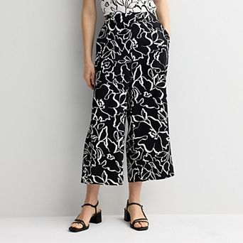 Women's Nine West Pull-On Wide-Leg Crop Pants