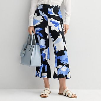 Women's Nine West Pull-On Wide-Leg Crop Pants