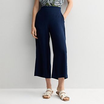 Women's Nine West Pull-On Wide-Leg Crop Pants