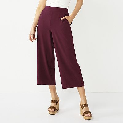 【YOURNUS】Kill Track Wide Crop Pants Wide Leg Cropped Pants: Slaycation Textured