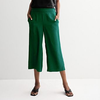 Women's Nine West Pull-On Wide-Leg Crop Pants