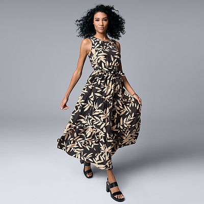 Women's Simply Vera Vera Wang Ruched Tiered Maxi Dress