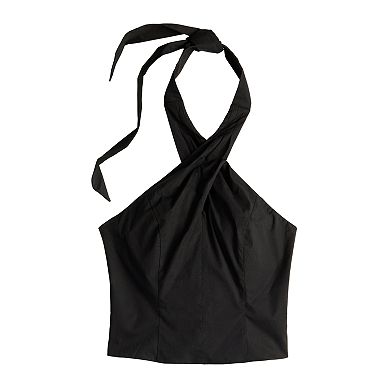 Women's Nine West Cross Front Halter Top