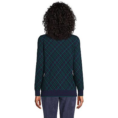 Women's Lands' End Lofty Jacquard Crewneck Sweater