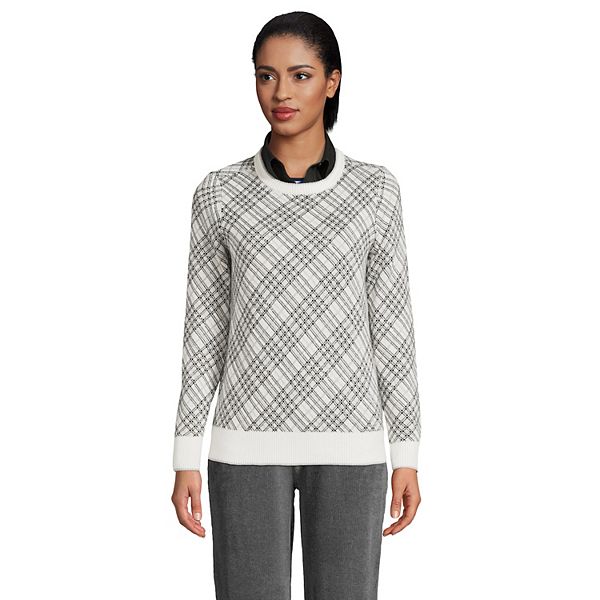 Women's Lands' End Lofty Jacquard Crewneck Sweater