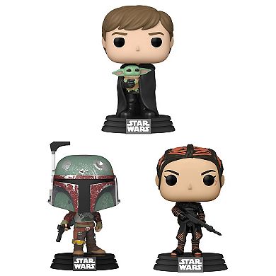 Funko POP Star Wars Mandalorian Collectors Set - Marshal, Fennec Shand, Luke with Child