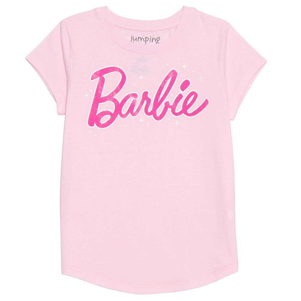 Girls 4-12 Jumping Beans® Barbie® Distressed Logo Magic Tee - Main Image