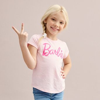 Girls 4-12 Jumping Beans® Barbie® Distressed Logo Magic Tee