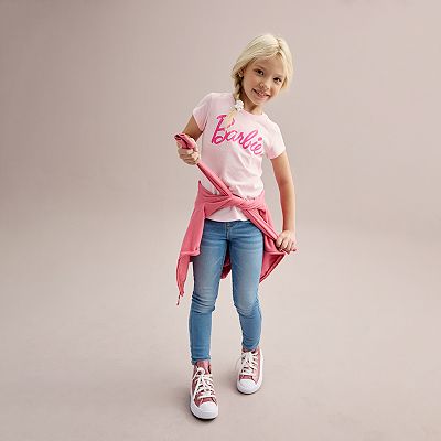 Girls 4-12 Jumping Beans® Barbie® Distressed Logo Magic Tee Girls 4-12 Jumping Beans® Barbie® Distressed Logo Magic Tee