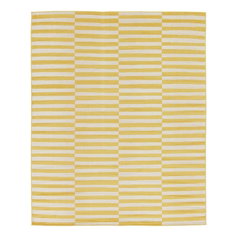 Unique Loom Striped Williamsburg Rug, Yellow, 10X13 Ft