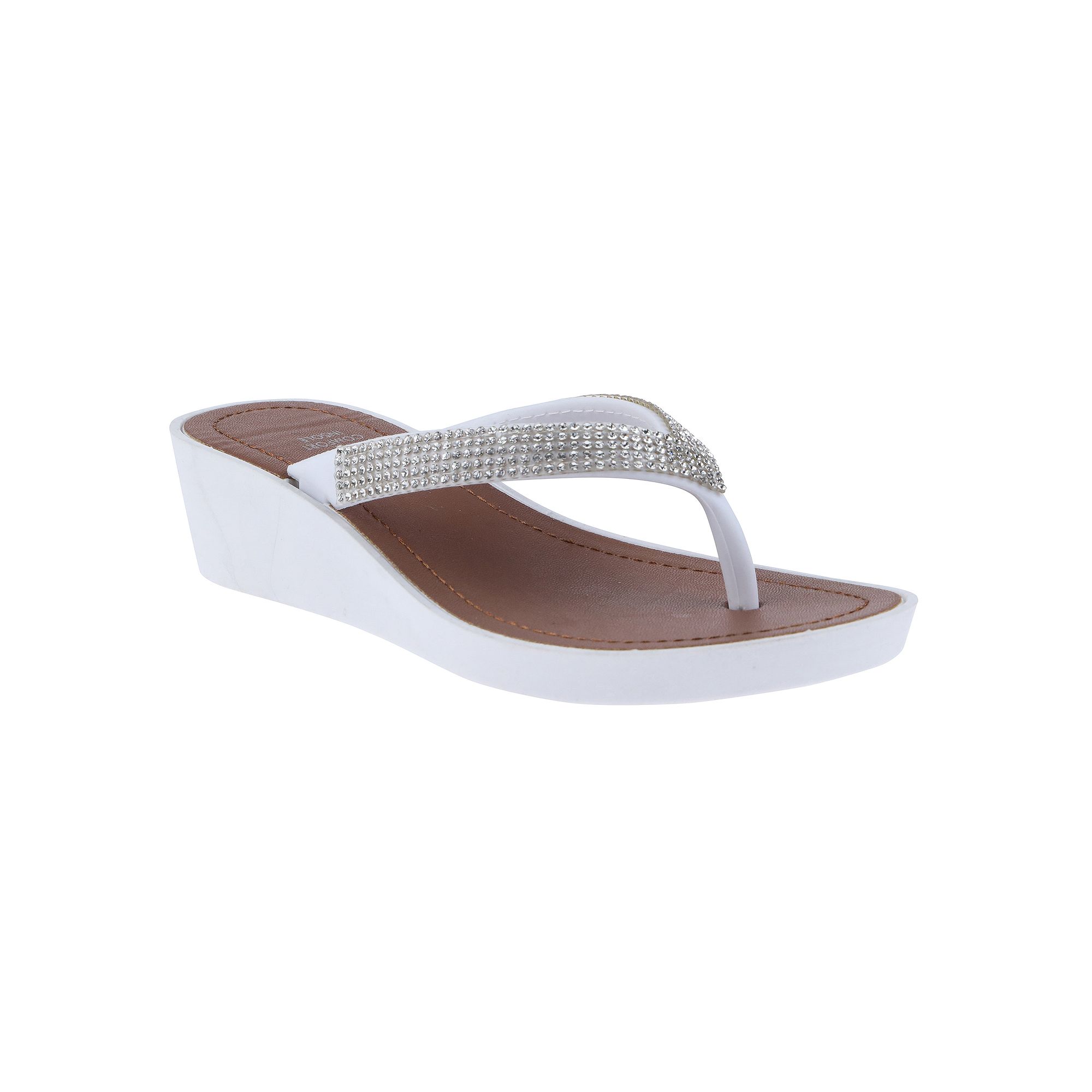 Girls Elli by Capelli Jelly Rhinestone Flip Flops, Girls, Size: 1/2, White