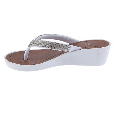 Girls Elli by Capelli Jelly Rhinestone Flip Flops