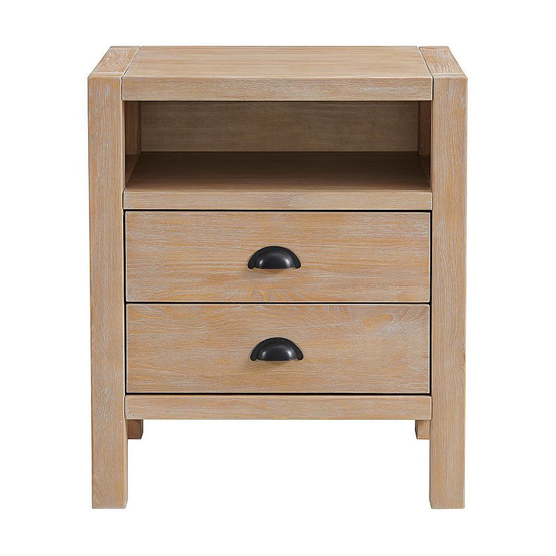 Alaterre Furniture Arden 2-Drawer Nightstand, Brown