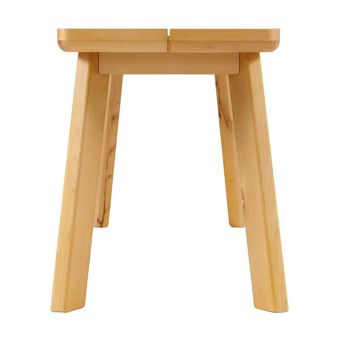 Close-up of table top corner showing joint