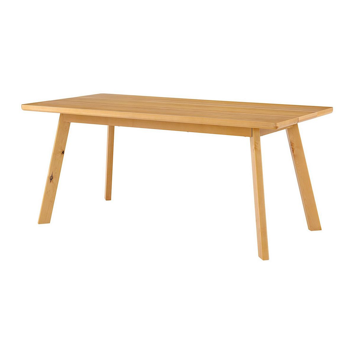 Side view of dining table with legs