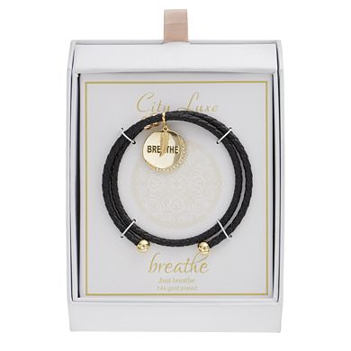 City Luxe "Breathe" Charm Coil Bracelet