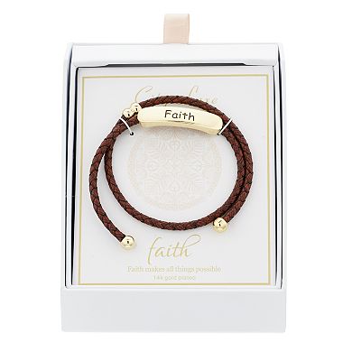City Luxe "Faith" Link Coil Bracelet