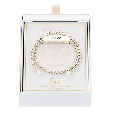 City Luxe "Love" Link Coil Bracelet