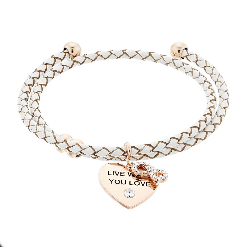 City Luxe Live What You Love Heart & Cubic Zirconia Infinity Charm Coi