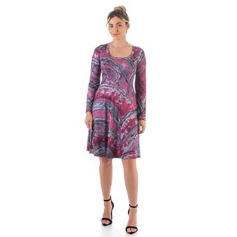 Women's 24Seven Comfort Apparel Floral T-Shirt Dress