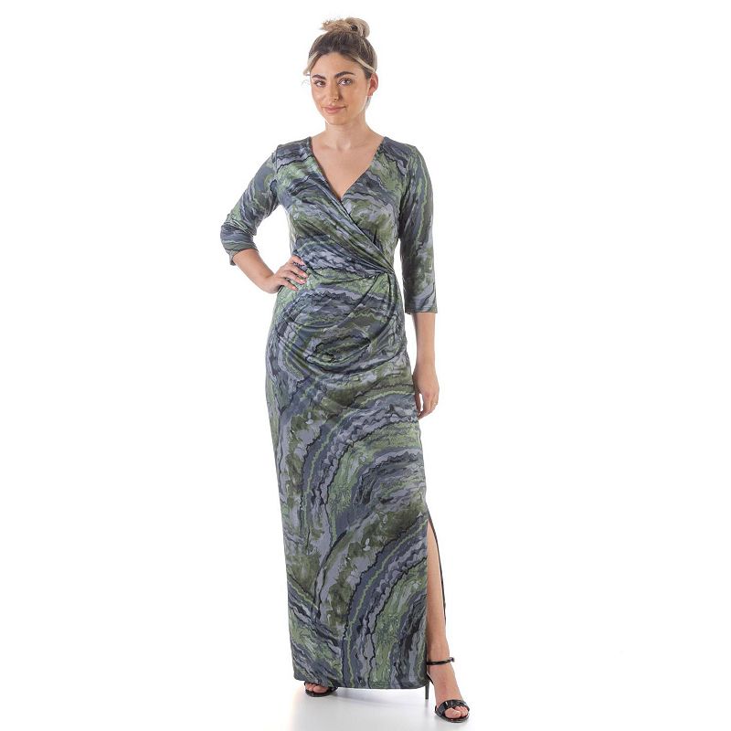 Women's 24Seven Comfort Apparel Flowy Print Maxi Dress