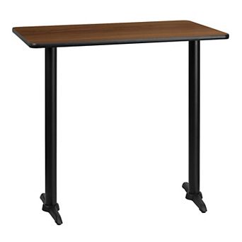 Emma and Oliver 30"x42" Rectangular Laminate Bar Table with 5"x22" Bases