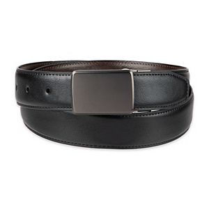 CTM Men's Big & Tall Belt 3-Pack - Navy, 1.25 Inch Wide, Adjustable Up To 60 Inches, Flip-Top Brass Buckle