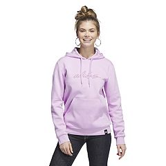 Women's Adidas Embossed Monogram Fleece Hoodie, Size: XL, Black