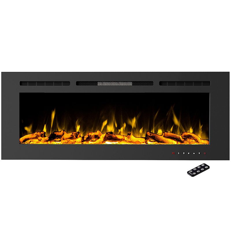 49676154 The Northwest Electric Fireplace Wall Decor, Black sku 49676154